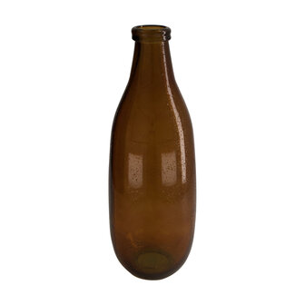 Dijk Natural Collections - Bottle recycled glass 15x40cm - Bruin