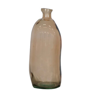 Dijk Natural Collections - Bottle recycled glass 13x35cm - Bruin