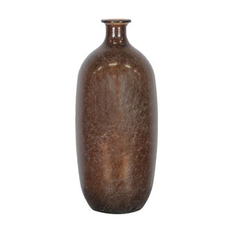 Dijk Natural Collections - Vase recycled glass 16x38cm - Bruin
