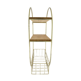 DKNC - Metalen wandrek - 39x18x58 - Goud