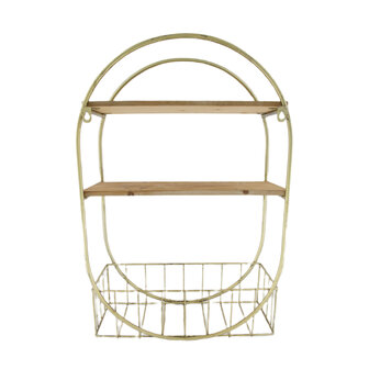 DKNC - Metalen wandrek - 39x18x58 - Goud