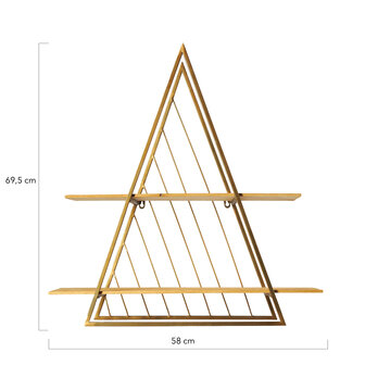 DKNC - Plank metaal - 58x22x69.5cm - Goud