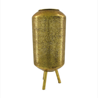 DKNC - Lantaarn metaal met glas - 21x49.7cm - Goud