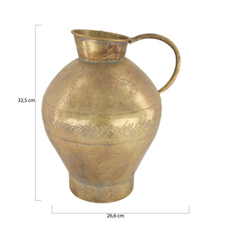 DKNC - Vaas - Metaal - 26.6x23.5x32.5 cm - Goud