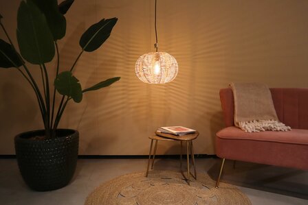 DKNC - Hanglamp - Rotan - 38x38x25cm - Beige