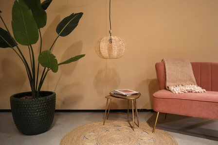 DKNC - Hanglamp - Rotan - 38x38x25cm - Beige