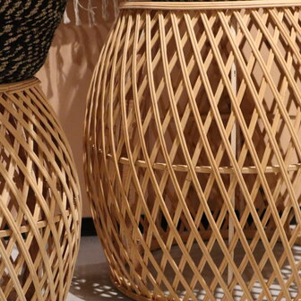 DKNC - Kruk - Bamboe - 57x52cm - Set van 2 - Beige