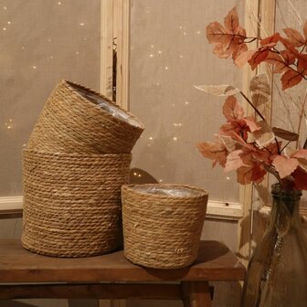DKNC -  Mand - Stof - 30x30cm - Set van 3 - Bruin