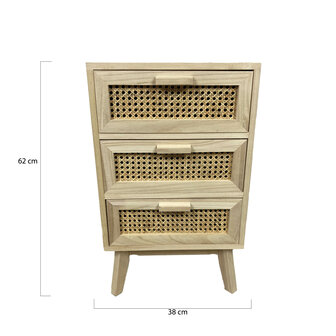 DKNC - Kast - Paulownia hout - 38x28x62cm - Beige