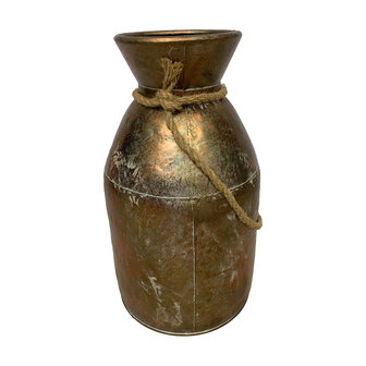 Dijk Natural Collections - Vase metal 21.2x39.3cm - Grijs