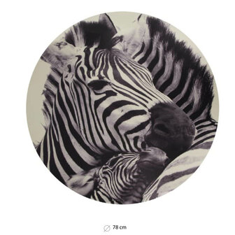 DKNC - Wanddecoratie mdf - 78x2.3cm - Zebra