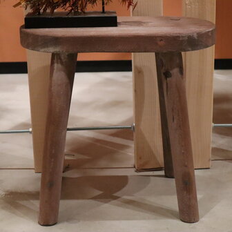 DKNC - Kruk Sinawin - Paulownia hout - 38x22x38 cm - Bruin