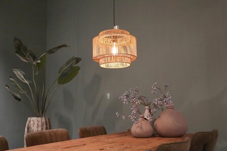 DKNC - Hanglamp Braga - Papier - 38x38x28cm - Natuurlijk
