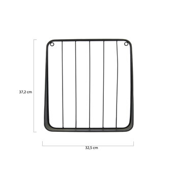 DKNC - Wandrek Atbara - Metaal - Set van 3 - 32.5x11x37.2cm - Zwart