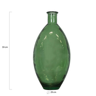 DKNC - Vaas Philip - Gerecycled glas - 29x29x59 cm - Groen