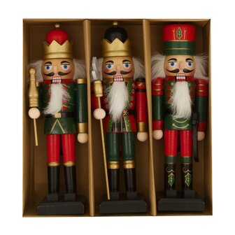 DKNC - Figuur notenkrakers Beirut - 24x7x26 cm - 3pc in box - Rood
