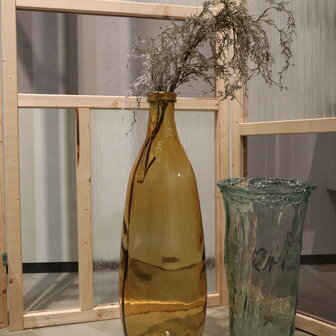 DKNC - Vaas Tainan - Gerecycled glas - 25x25x75cm - Geel