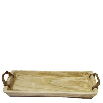 DKNC - Dienblad Kambut - Paulownia hout - 78x32x8cm - Beige