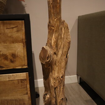 DKNC - Kandelaar Nicki - Teak hout - 28x110cm - Bruin