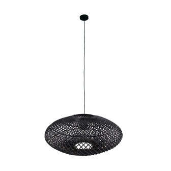 DKNC - Hanglamp Terni - Rotan - 46x46x20 cm - Zwart