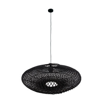 DKNC - Hanglamp Terni - Rotan - 58x58x20 cm - Zwart