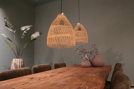 DKNC - Hanglamp Sydney - Rotan - 35x35x41cm - Set van 2 - Natuurlijk