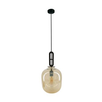 DKNC - Hanglamp Edinburgh - Glas - 25x25x40cm - Geel