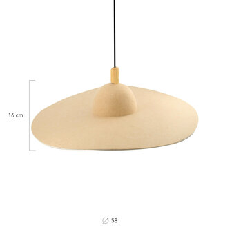 DKNC - Hanglamp Ely - 58x58x16cm - Cream