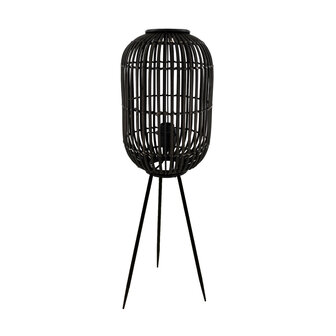 DKNC - Staande lamp Essen - Bamboe - 30x30x97cm - Zwart