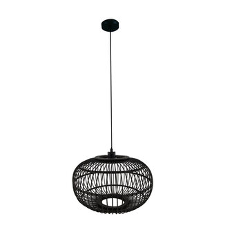 DKNC - Hanglamp Varna - Bamboe - 38x38x27cm - Zwart