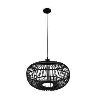 DKNC - Hanglamp Varna - Bamboe - 46x46x28cm - Zwart