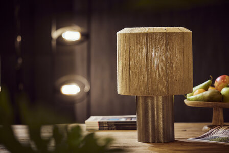 DKNC - Table lamp jute 22x22x37cm - Natuurlijk