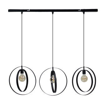 DKNC - Hanglampen Carol - Metaal - 100x38x150cm - Zwart