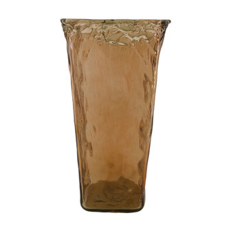 DKNC - Vaas Anzio - Gerecycled glas - 20x20x40cm - Cream