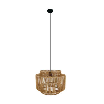 DKNC - Hanglamp Braga - Papier - 38x38x28cm - Bruin