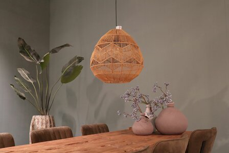 DKNC - Hanglamp Parma - Papier - 46x46x46cm - Bruin