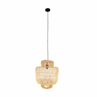 DKNC - Hanglamp rotan - 46x46x55cm - Natuurlijk