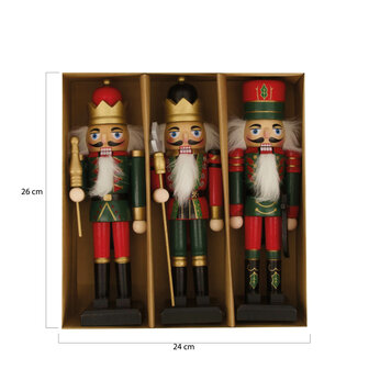 DKNC - Figuur notenkrakers Beirut - 24x7x26 cm - 3pc in box - Rood