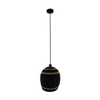 DKNC - Hanglamp Luna - Katoen - 38x38x32cm - Zwart