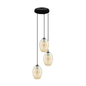 DKNC - Ceiling light glass 39x36x130cm - Geel