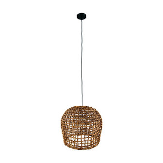 DKNC - Hanglamp Hanoi - Bananenblad - 38x38x38cm - Natuurlijk