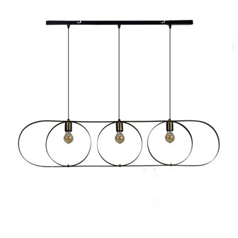 DKNC - Hanglamp Henry - Metaal -120x28x130cm - Zwart