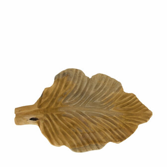 DKNC - Schaal Iris - Teak hout - 50x33x10cm - Beige