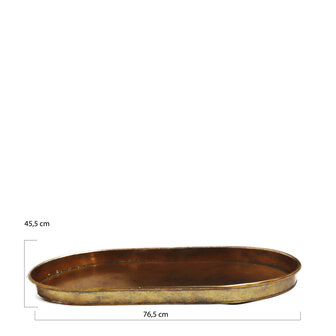 DKNC - Tray metaal - 76.5x45.5x5cm - Goud