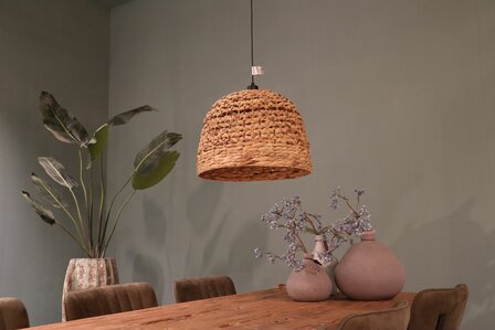 DKNC - Hanglamp Pescara - Waterhyacint - 46x46x30cm - Bruin