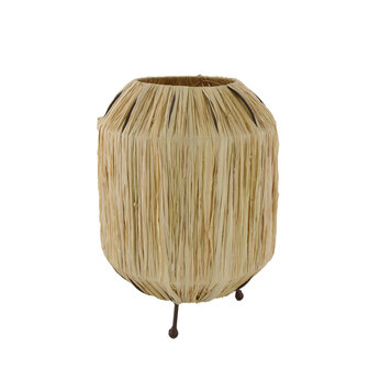 DKNC - Tafellamp Walter - Raffia - 22x22x28cm - Beige