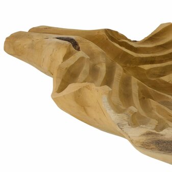 DKNC - Schaal Iris - Teak hout - 50x33x10cm - Beige