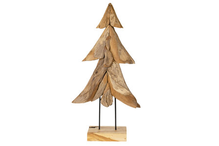 DKNC - Ornament Kerstboom Manchester - 42x15x78cm - Bruin