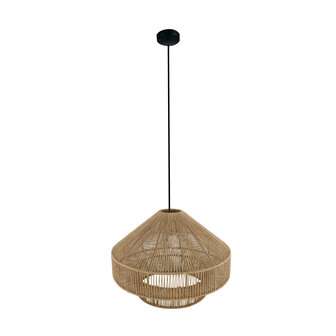 DKNC - Hanglamp Droom - jute - 41x41x28cm - Bruin