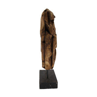 DKNC - Beeld rond erosiehout Poltava - 39x10x54cm - Bruin